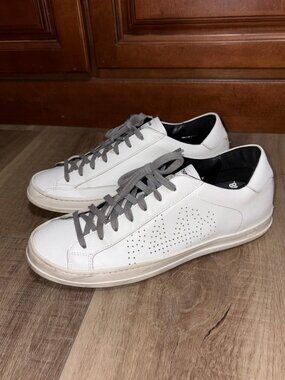 P448 John Sneakers Shoes Size 40 White